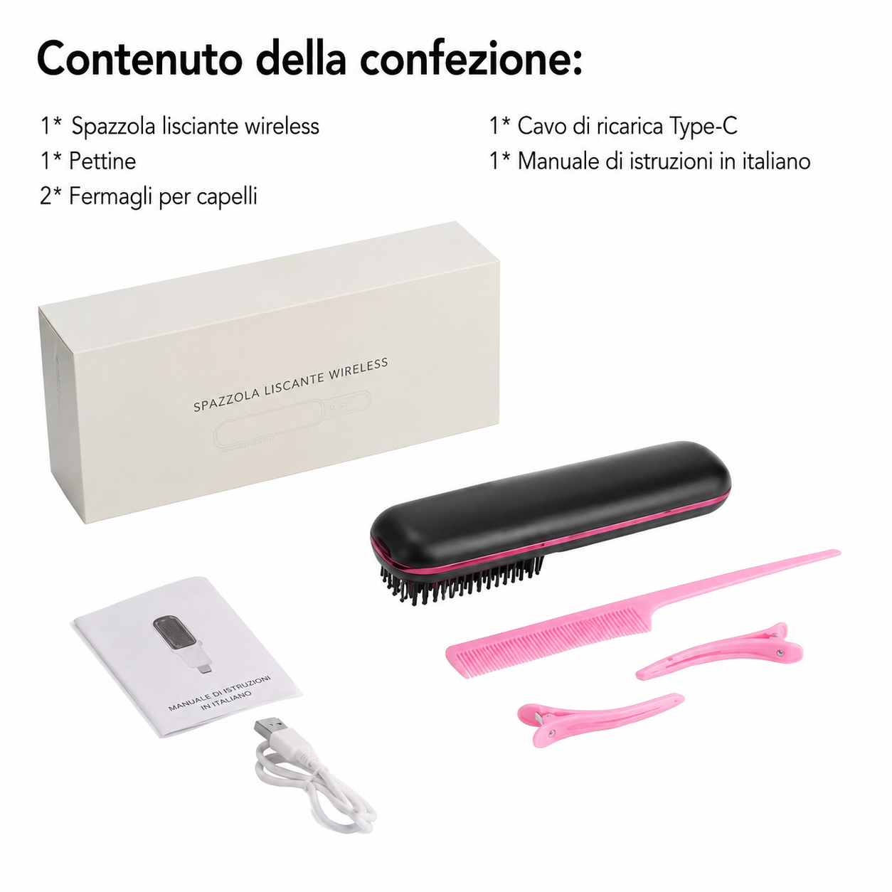 AuraSilk – Spazzola Lisciante Professionale