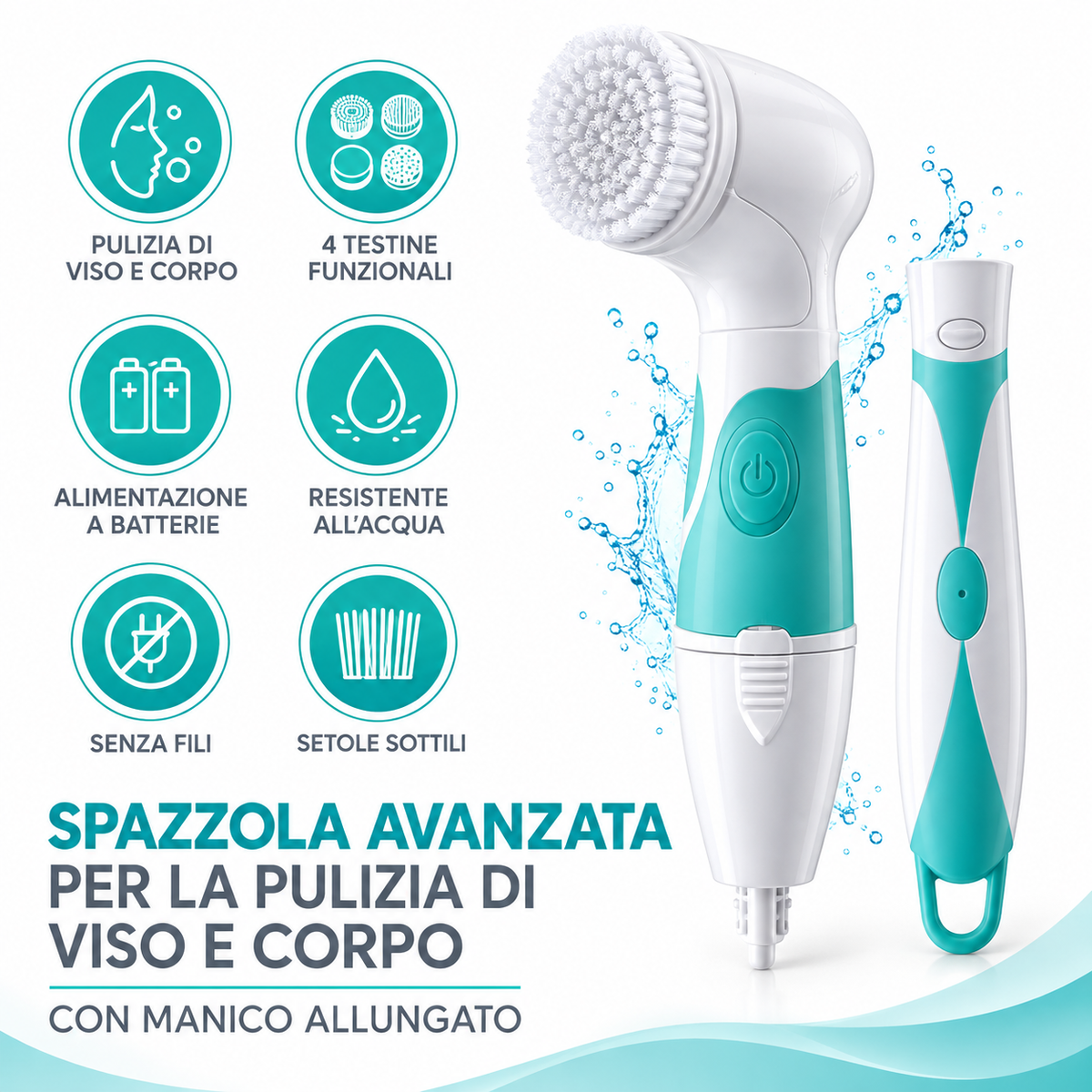 PureSkin Pro – Spazzola Elettrica per la Pulizia di Viso e Corpo