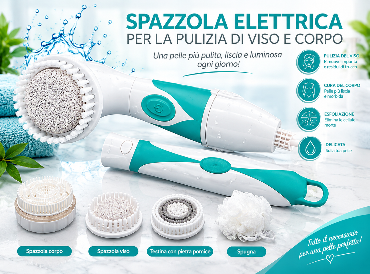 PureSkin Pro – Spazzola Elettrica per la Pulizia di Viso e Corpo