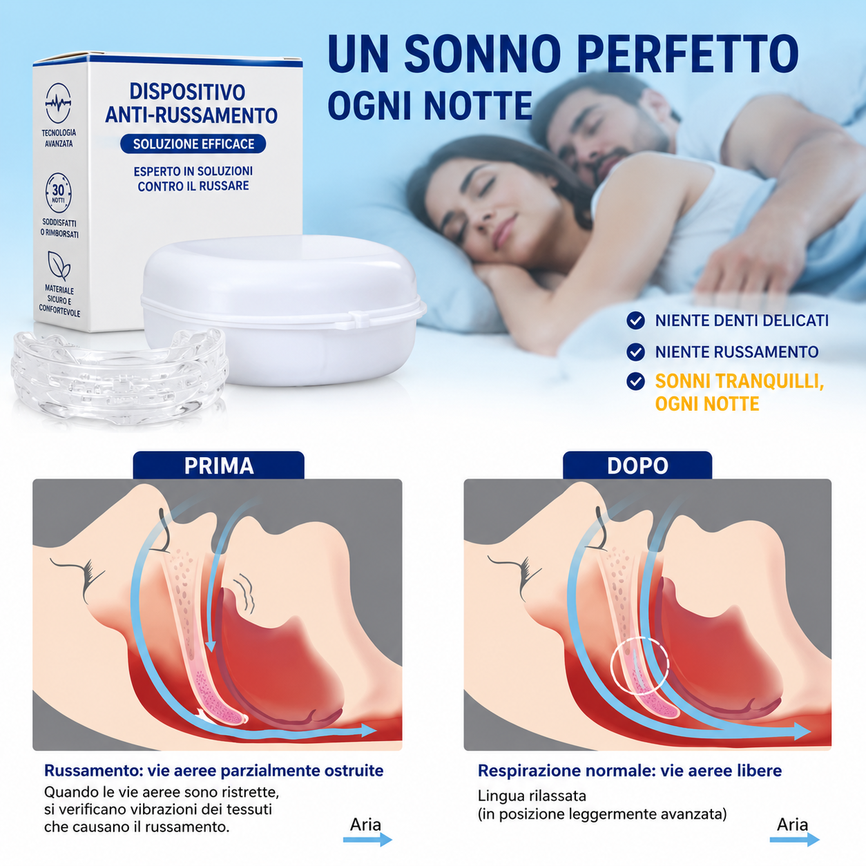 SilentSleep Pro- Dispositivo Antirussamento
